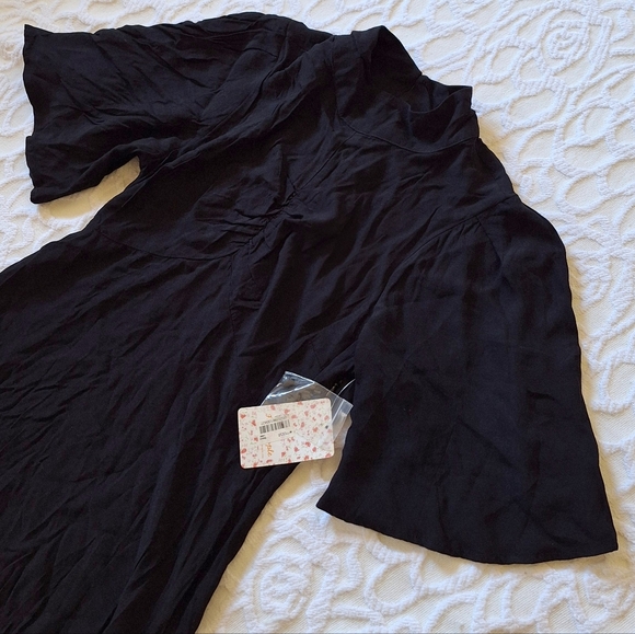 Free People Be My Baby Ruched Mock Neck Dress NEW 4 - Picture 10 of 16
